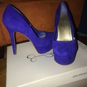 Jessica Simpson cobalt blue heels. Gently used.